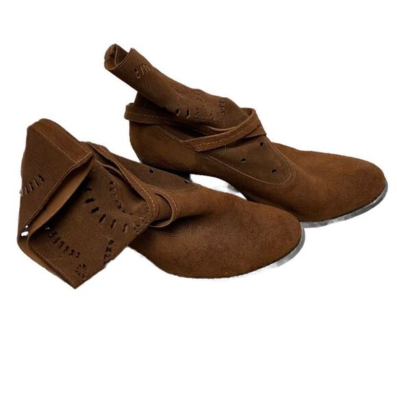 Suede Slouch Booties Luz Da Lua Made In Brazil - Picture 3 of 7